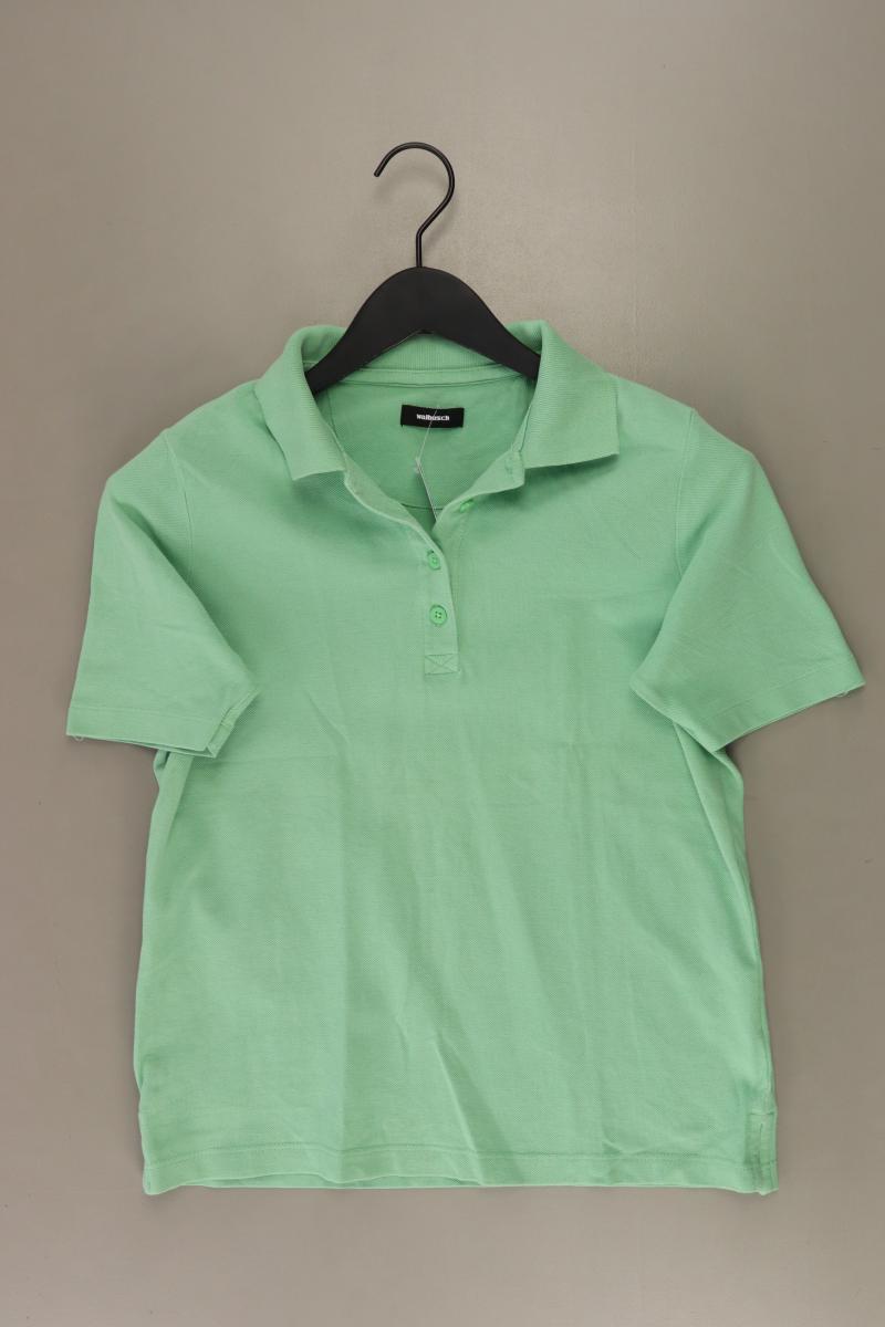 Walbusch Poloshirt Gr. 38 Kurzarm grün aus Baumwolle