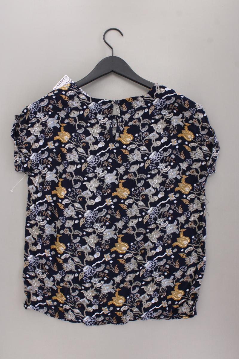 Manguun Kurzarmbluse Gr. 38 mit Blumenmuster neu mit Etikett blau aus Viskose