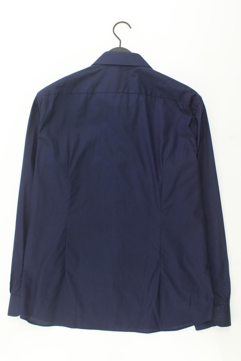 Jake*s Langarmhemd für Herren Gr. Hemdgröße 44 blau aus Baumwolle