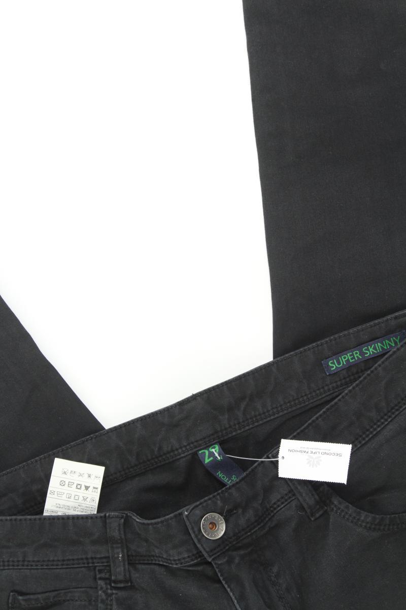 United Colors of Benetton 7/8 Jeans Gr. W28 schwarz aus Baumwolle