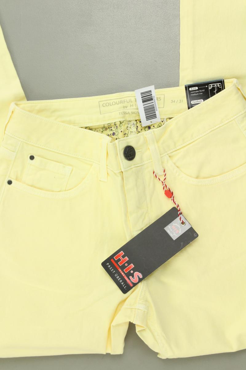H.I.S. Skinny Jeans Gr. 34 neu mit Etikett Neupreis: 64,95€! gelb aus Baumwolle