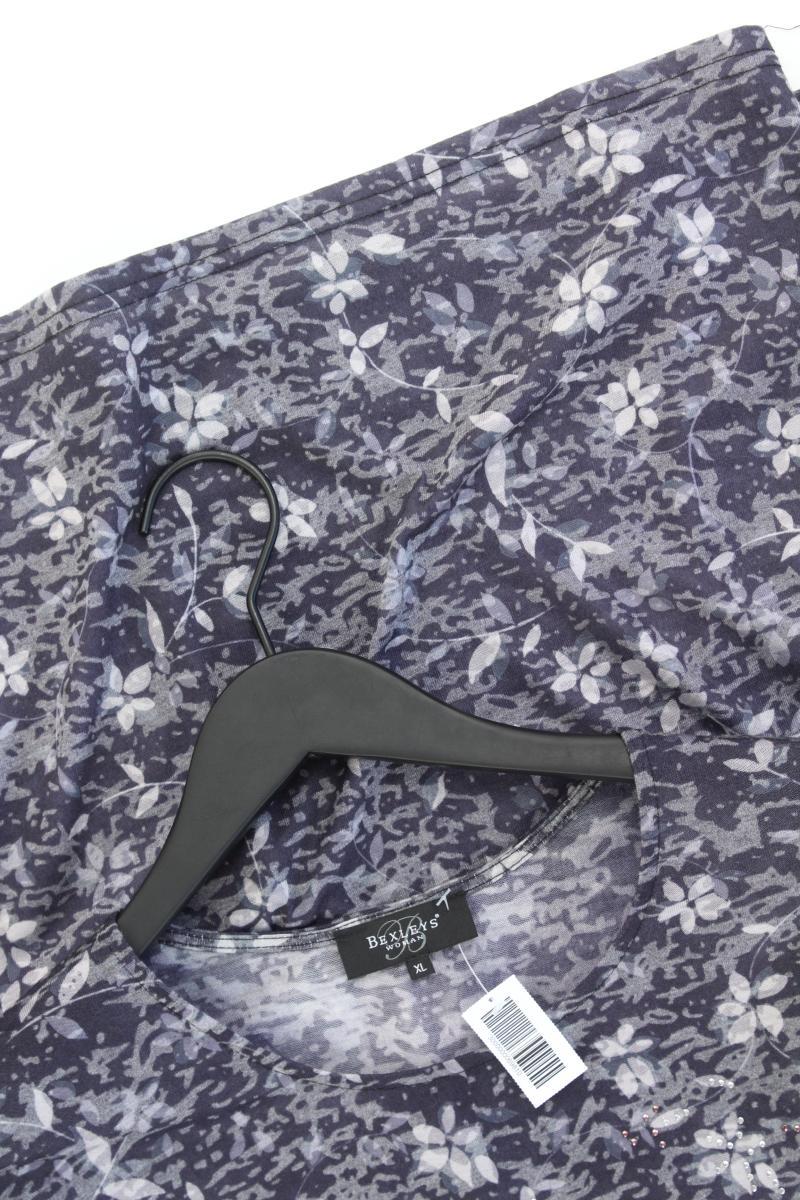Bexleys Longsleeve-Shirt Gr. XL mit Blumenmuster Langarm lila aus Polyester