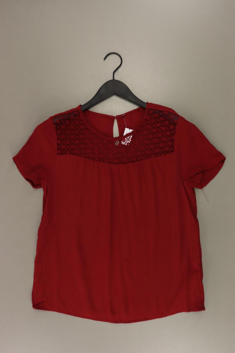 Kurzarmbluse Gr. 38 rot aus Polyester