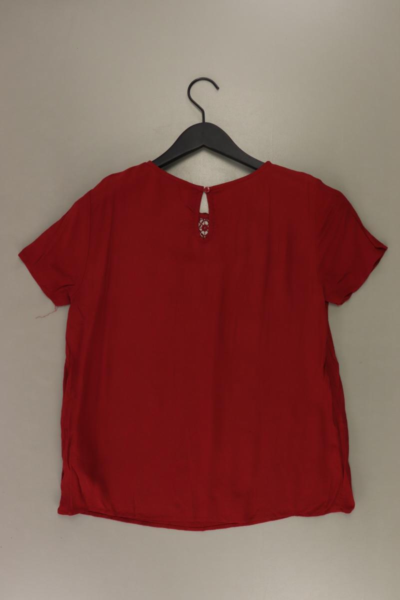 Kurzarmbluse Gr. 38 rot aus Polyester