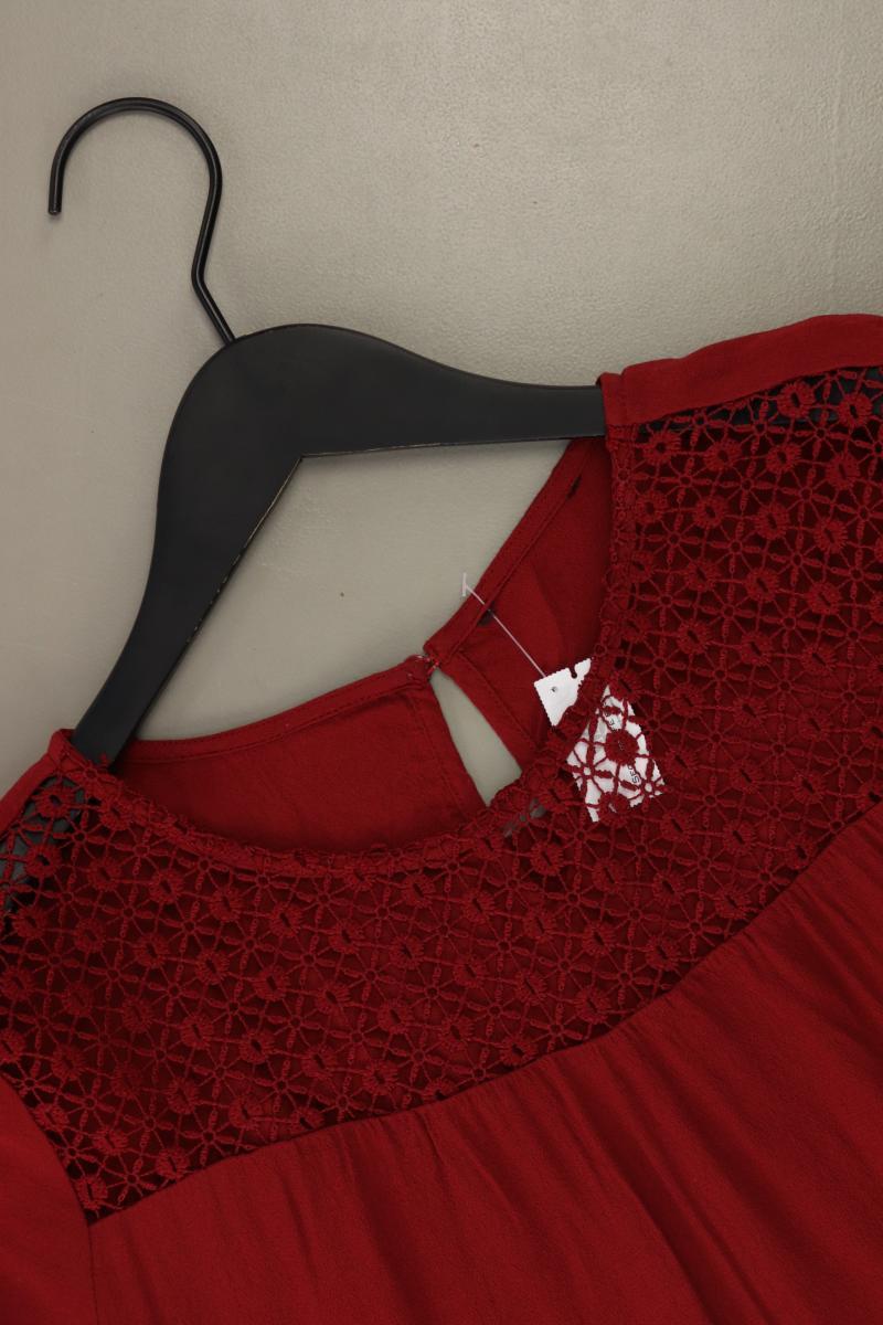 Kurzarmbluse Gr. 38 rot aus Polyester