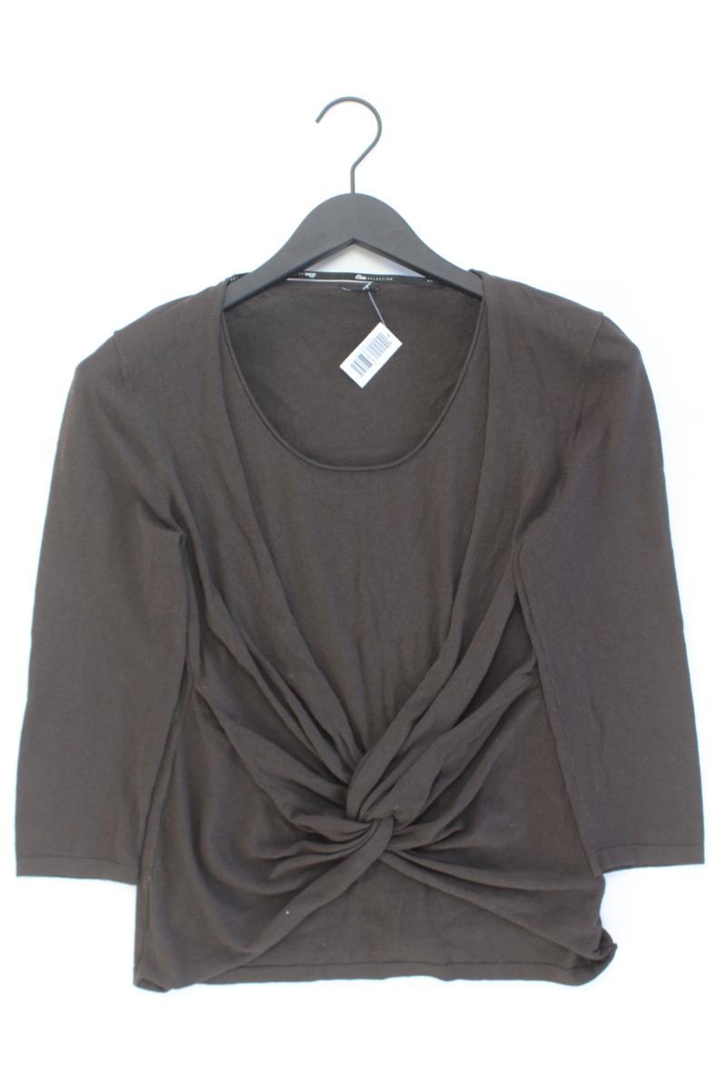 s.Oliver Selection Shirt Gr. M 3/4 Ärmel braun aus Viskose