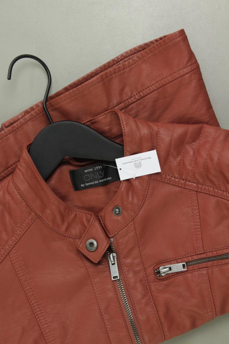 Kunstlederjacke Gr. 36 rot aus Polyurethan