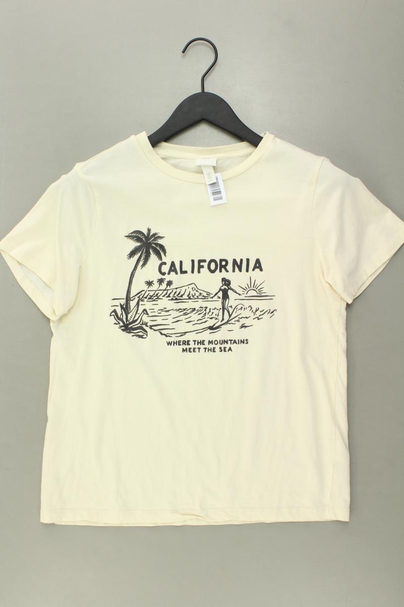 H&M T-Shirt für Herren Gr. S Kurzarm gelb