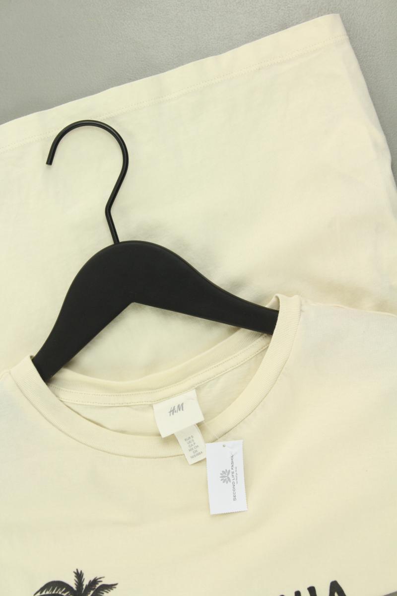 H&M T-Shirt für Herren Gr. S Kurzarm gelb