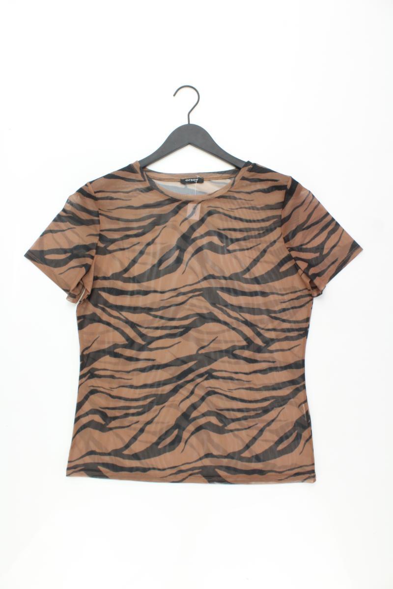 T-Shirt Gr. XL mit Tierdruck Kurzarm braun