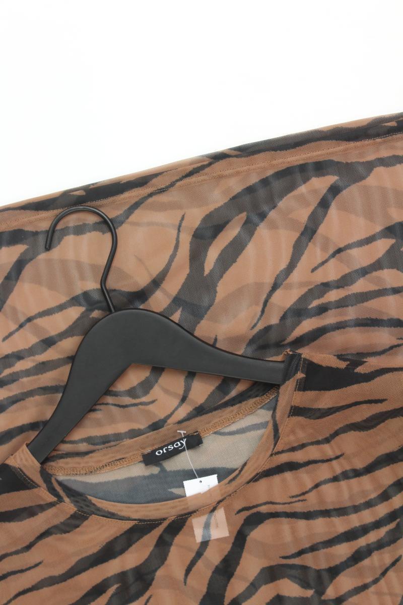 T-Shirt Gr. XL mit Tierdruck Kurzarm braun