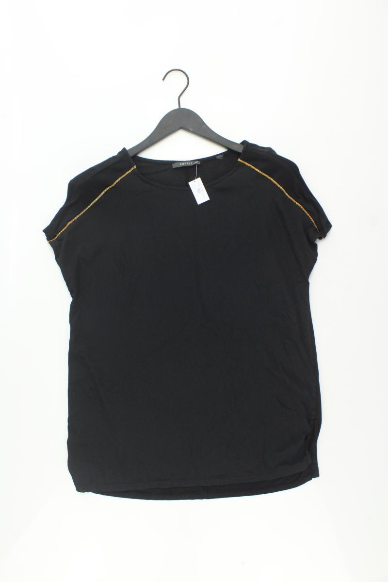 Esprit Kurzarmbluse Gr. XL mit Glitzer schwarz