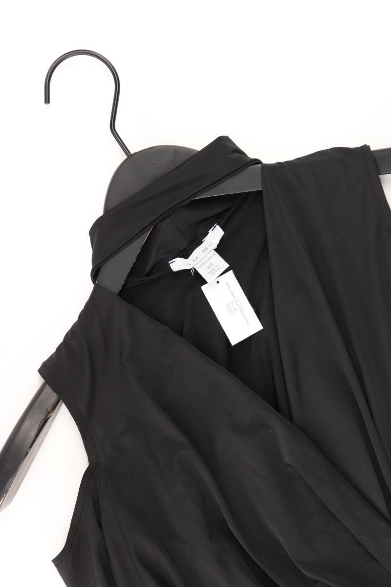 Amisu Body Bluse Gr. XS Langarm schwarz aus Polyester