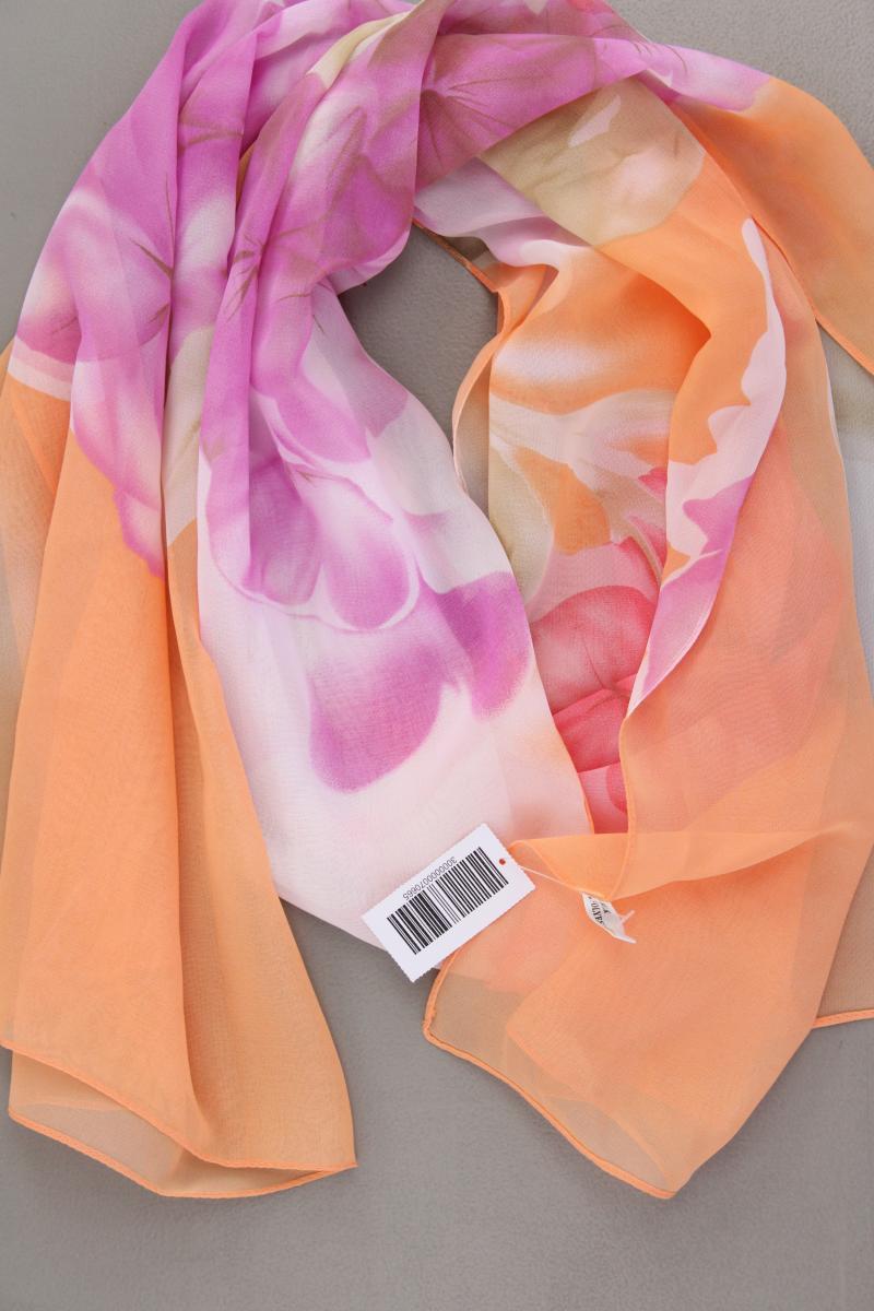 Tuch mit Seide mit Blumenmuster orange aus Polyester