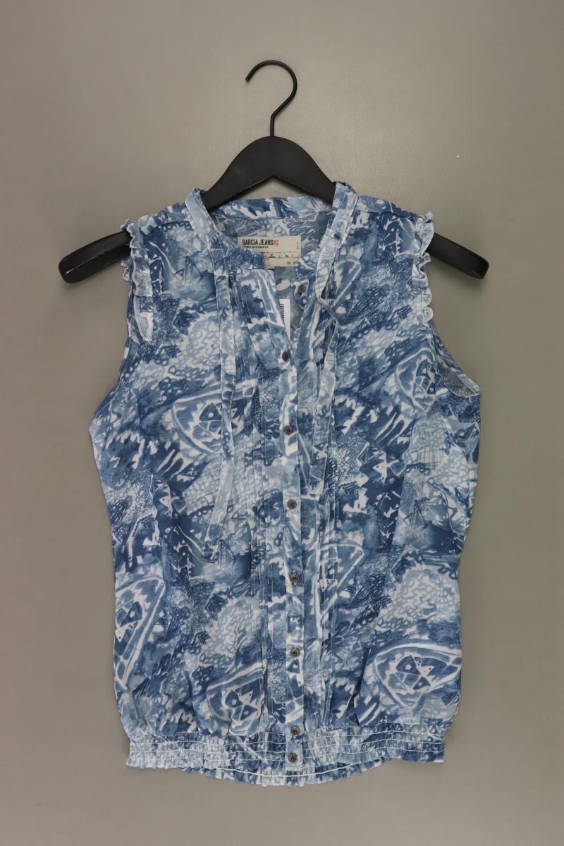 Garcia Jeans Ärmellose Bluse Gr. S blau aus Polyester