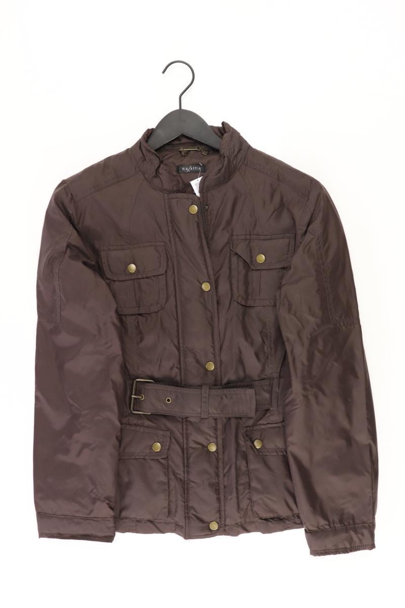 Via Appia Lange Jacke Gr. 40 mit Gürtel braun aus Polyamid