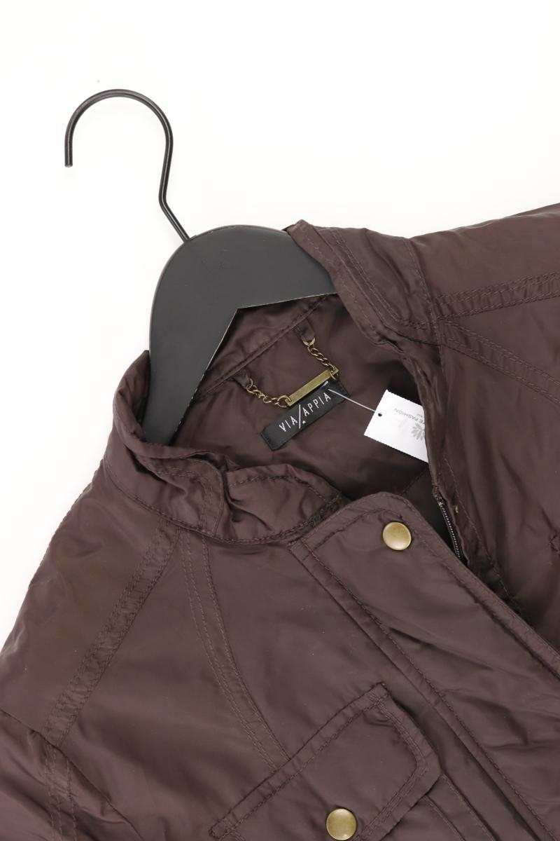 Via Appia Lange Jacke Gr. 40 mit Gürtel braun aus Polyamid