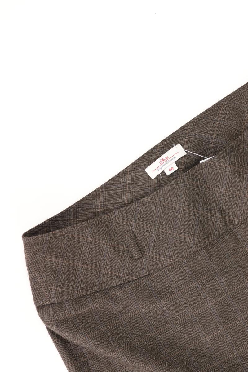 s.Oliver Rock Gr. 40 kariert braun aus Polyester