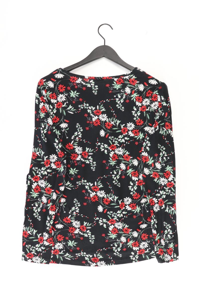 Laura Scott Langarmbluse Gr. 48 mit Blumenmuster mit Pailletten schwarz