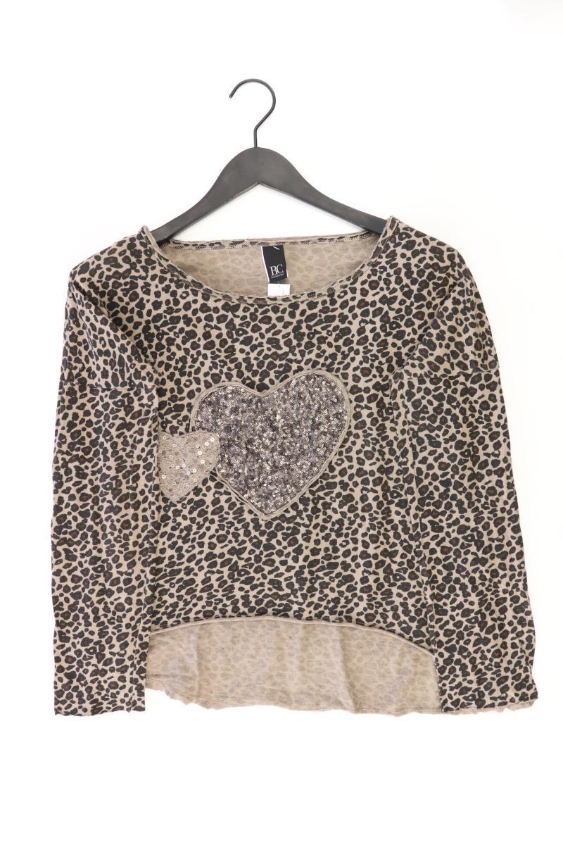 Best Connections Longsleeve-Shirt Gr. 36/38 mit Tierdruck Langarm mit Pailletten