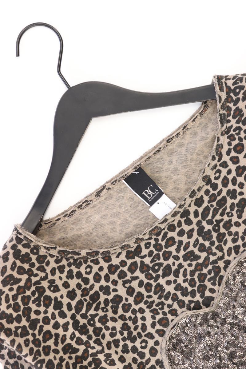 Best Connections Longsleeve-Shirt Gr. 36/38 mit Tierdruck Langarm mit Pailletten