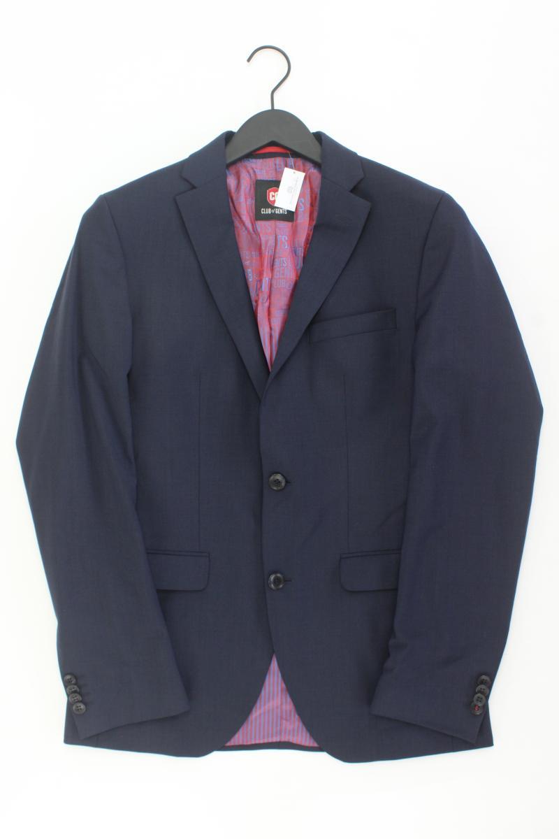 Club of Gents Longsakko für Herren Gr. S neuwertig blau aus Polyester
