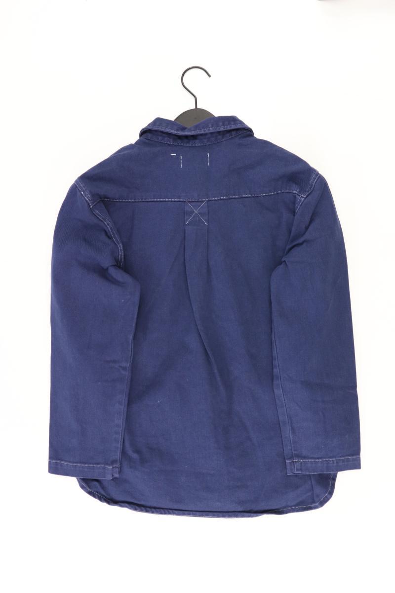 Monki Jeansbluse Gr. XS neuwertig Langarm blau aus Baumwolle