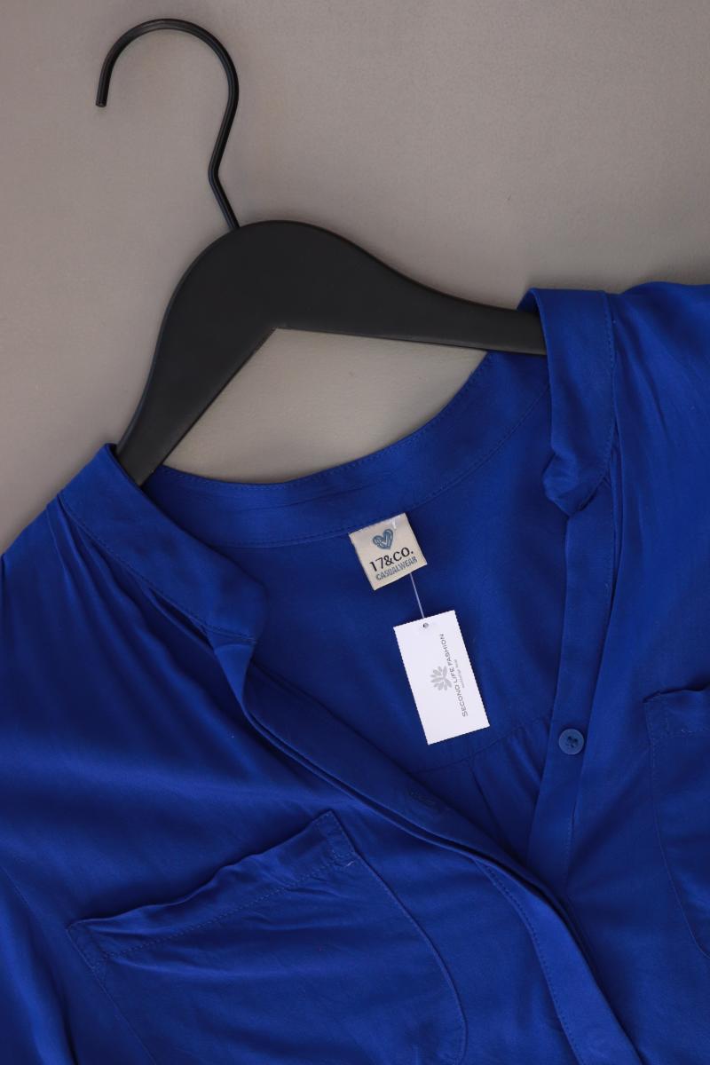 Langarmbluse Gr. S blau aus Viskose