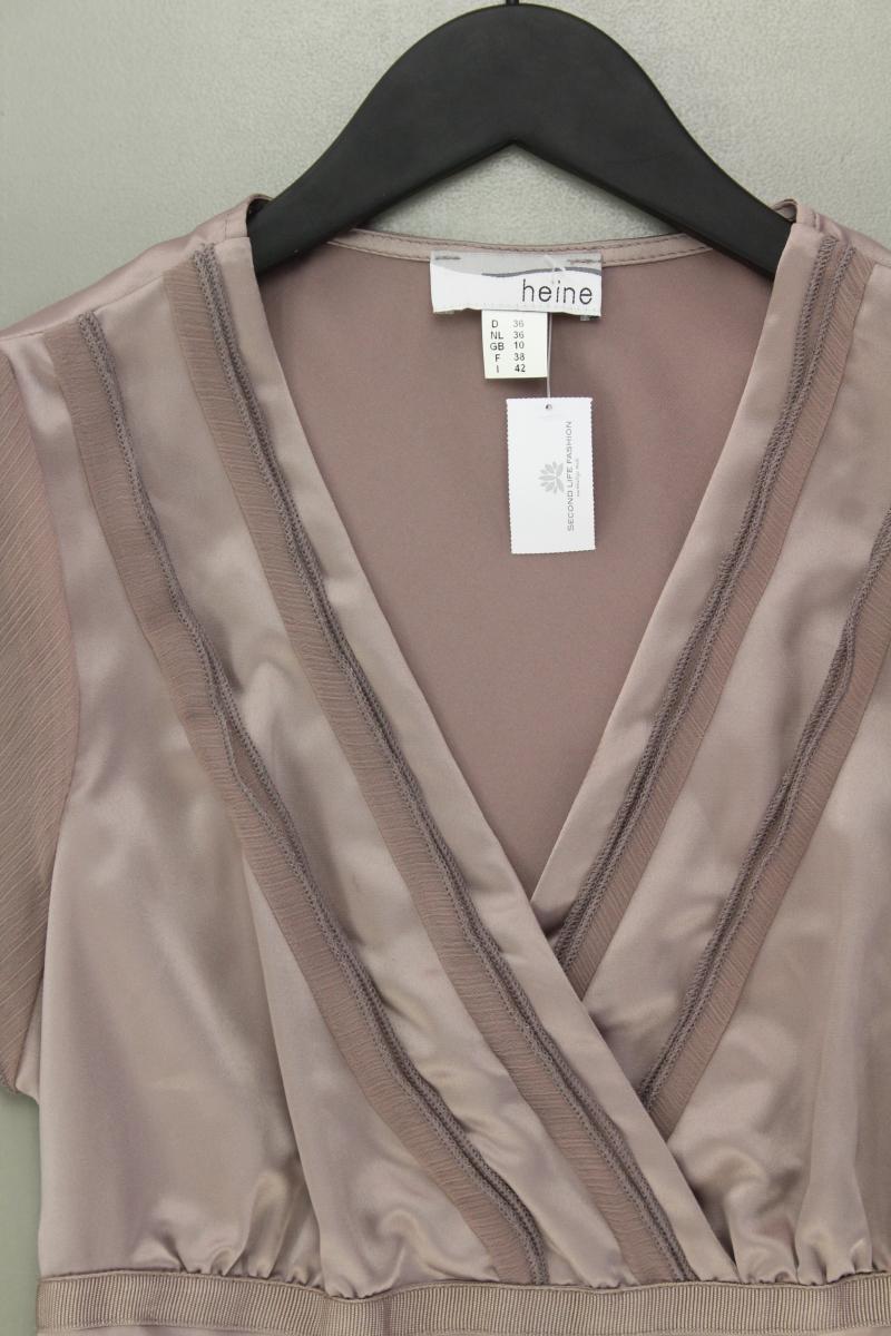 Heine Kurzarmbluse Gr. 36 lila aus Polyester