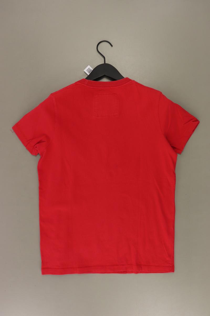 Abercrombie & Fitch T-Shirt für Herren Gr. S Kurzarm rot aus Baumwolle