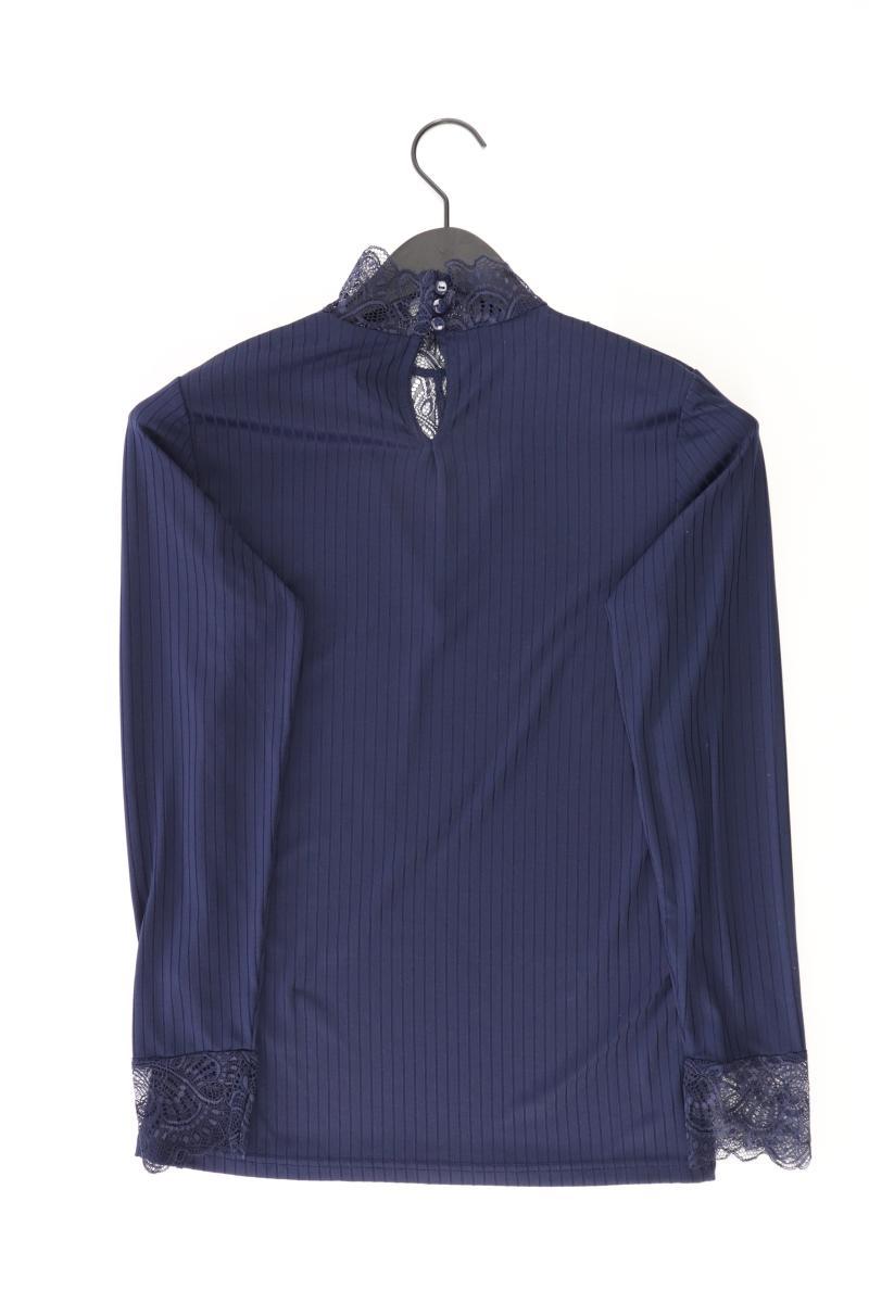 Jacqueline de Yong Shirt mit Spitze Gr. L Langarm blau aus Polyester