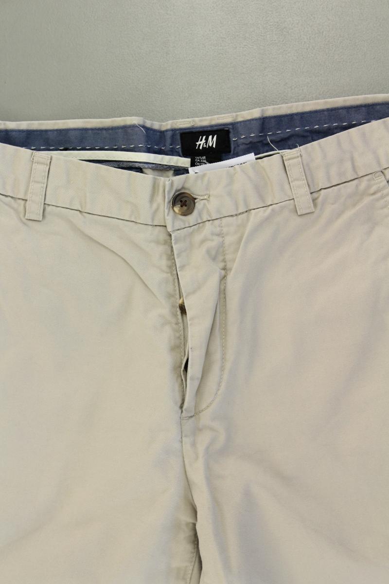 H&M Shorts für Herren Gr. 48 creme aus Baumwolle