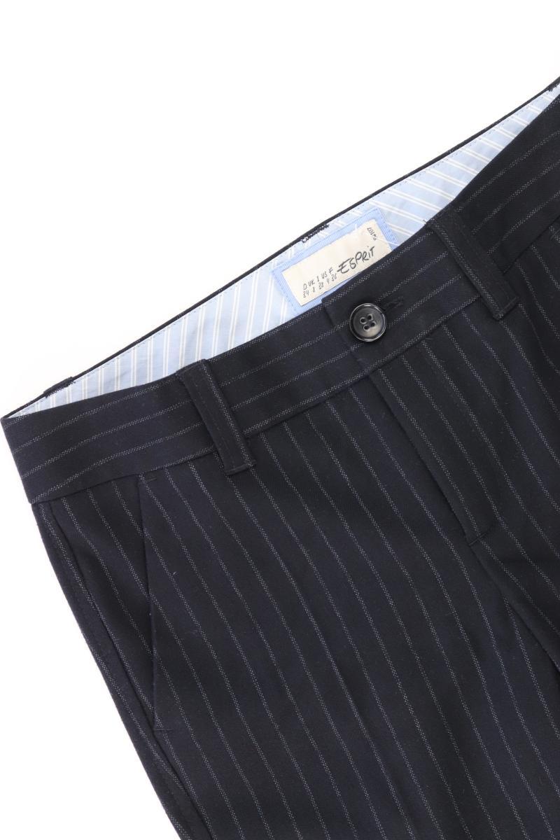 Esprit Stoffhose Gr. 34 gestreift blau aus Polyester
