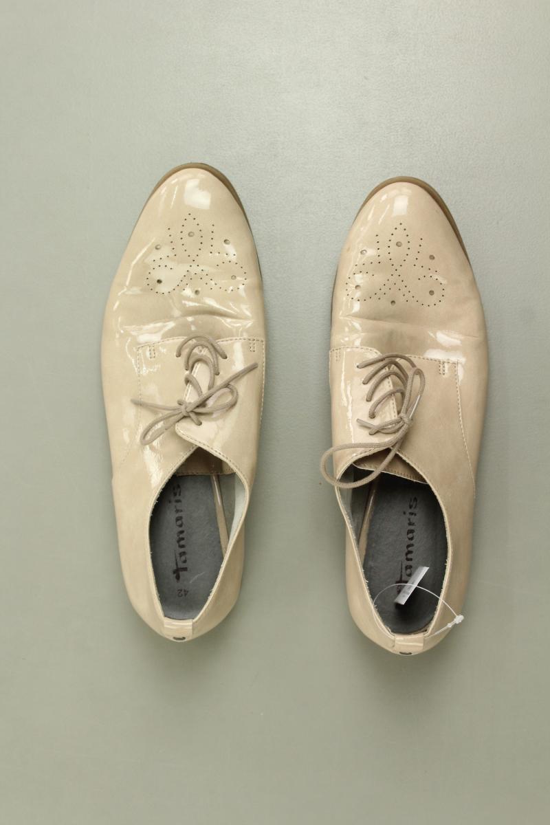 Tamaris Schuhe Gr. 42 creme aus Kunstleder