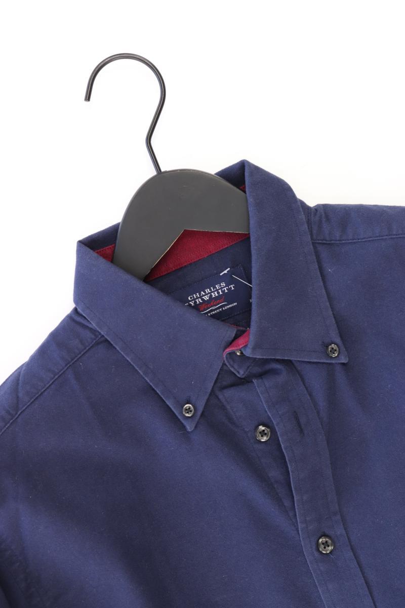 CHARLES TYRWHITT Langarmhemd für Herren Gr. M blau aus Baumwolle