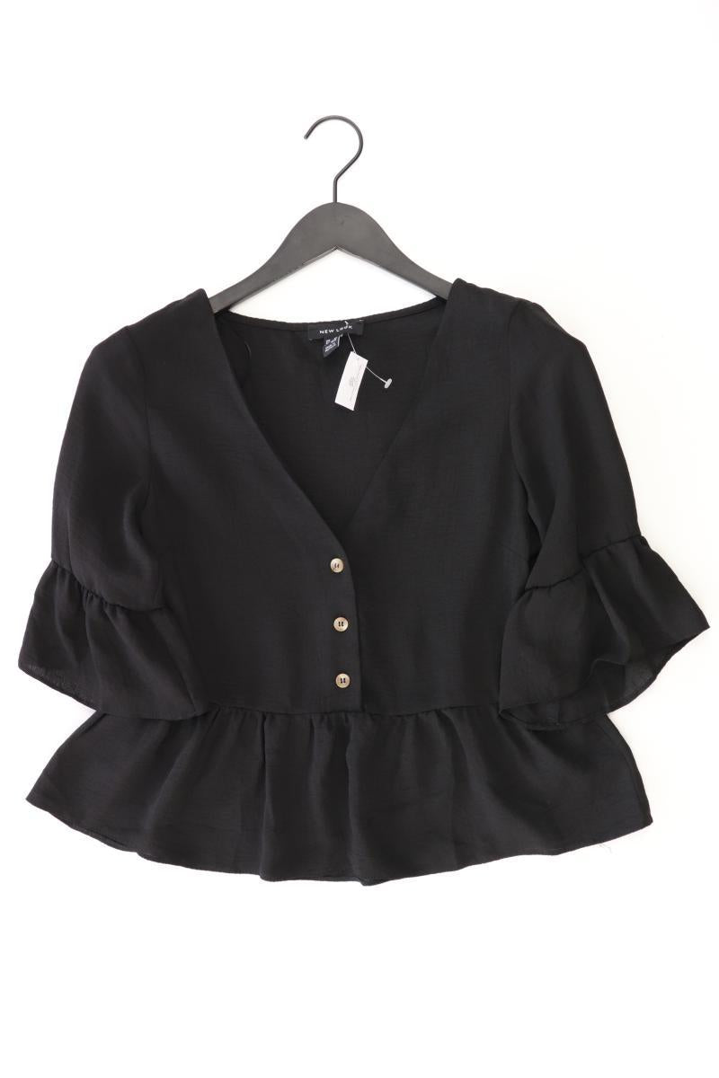New Look Regular Bluse Gr. 40 3/4 Ärmel schwarz aus Polyester