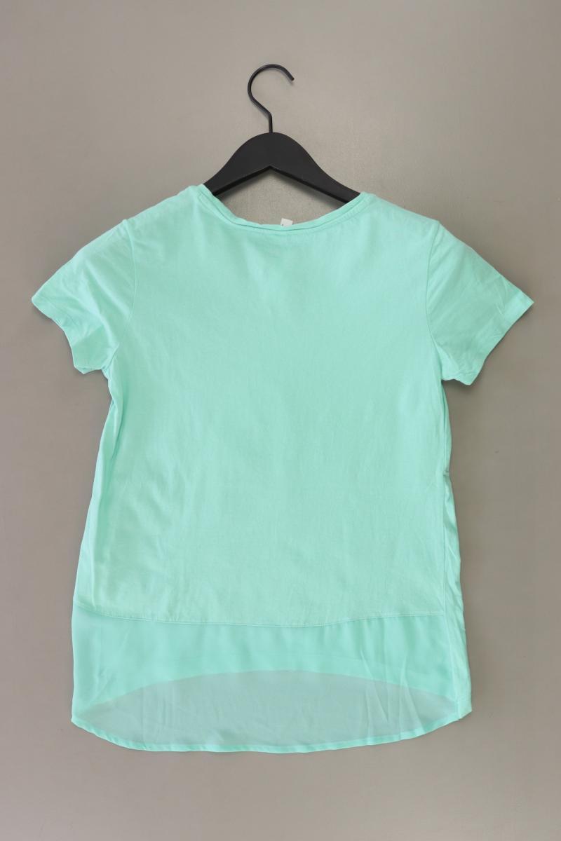 QS by s.Oliver T-Shirt Gr. XS Kurzarm grün aus Baumwolle