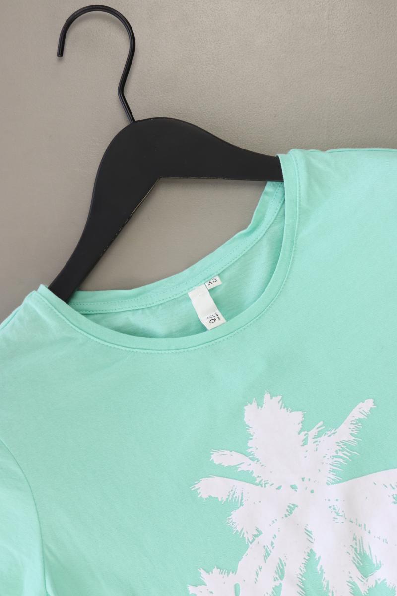 QS by s.Oliver T-Shirt Gr. XS Kurzarm grün aus Baumwolle