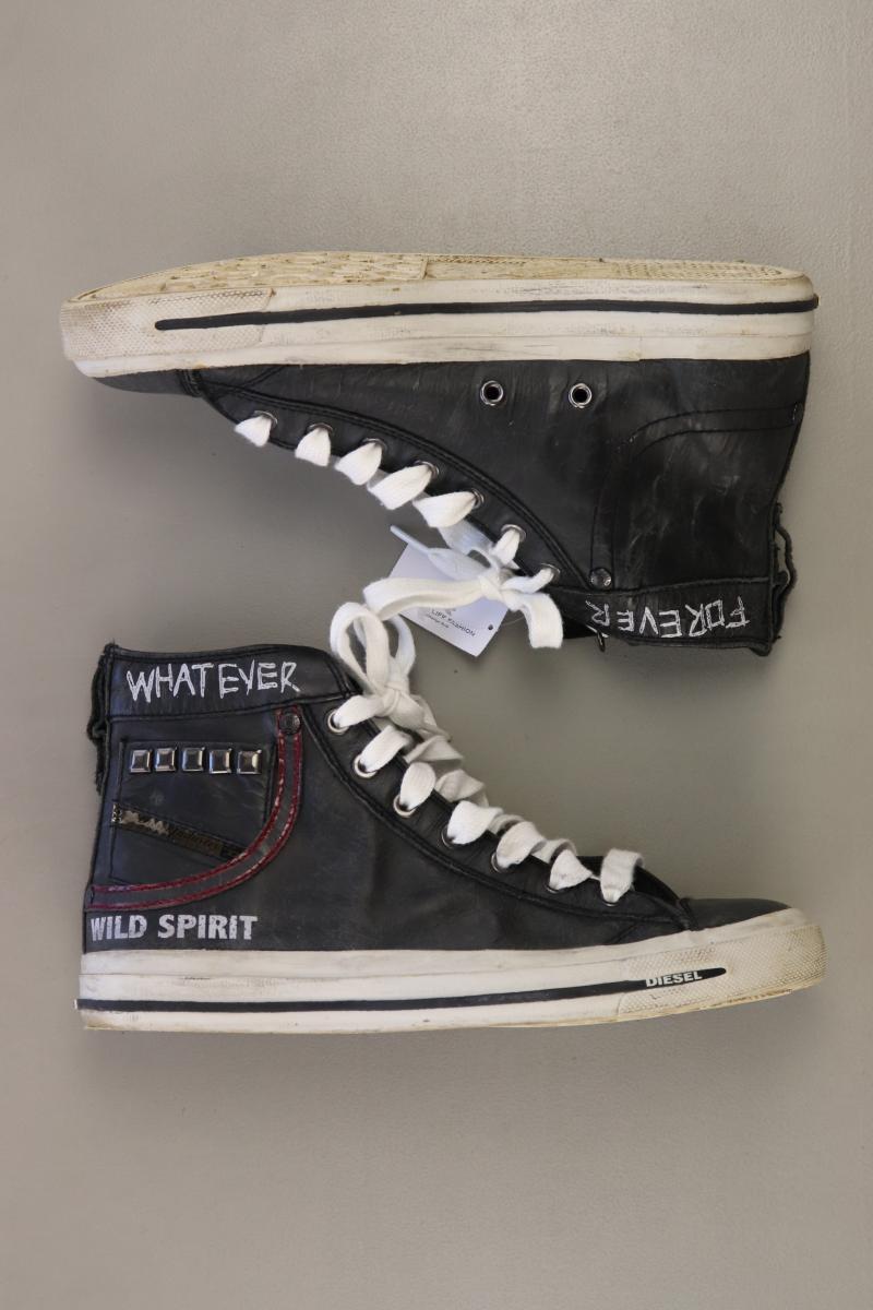 Diesel Sneaker für Herren Gr. 40 schwarz aus Leder