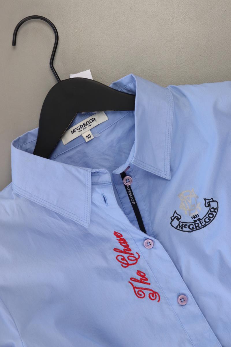 McGregor Langarmbluse Gr. 40 blau aus Baumwolle