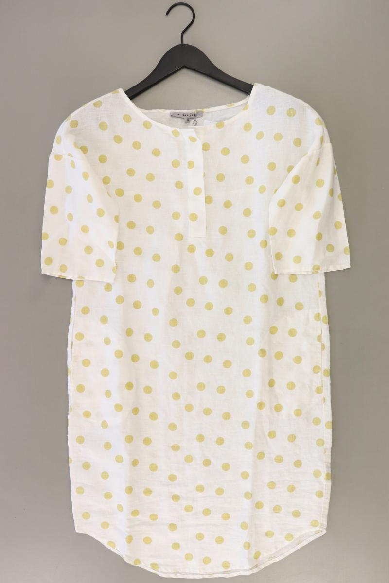 SYLVER Kurzarmkleid Gr. 34 gepunktet neu mit Etikett Neupreis: 179,95€! creme