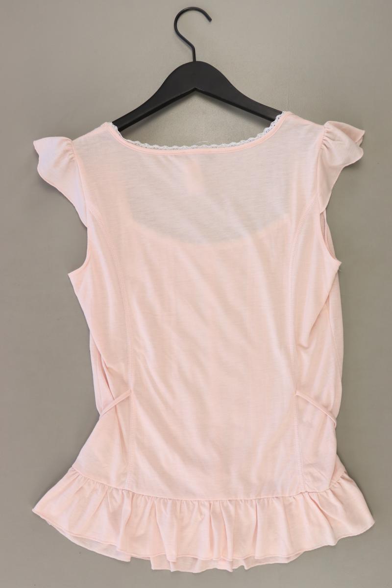 Laura Scott Kurzarmbluse Gr. 40 mit Gürtel rosa aus Polyester