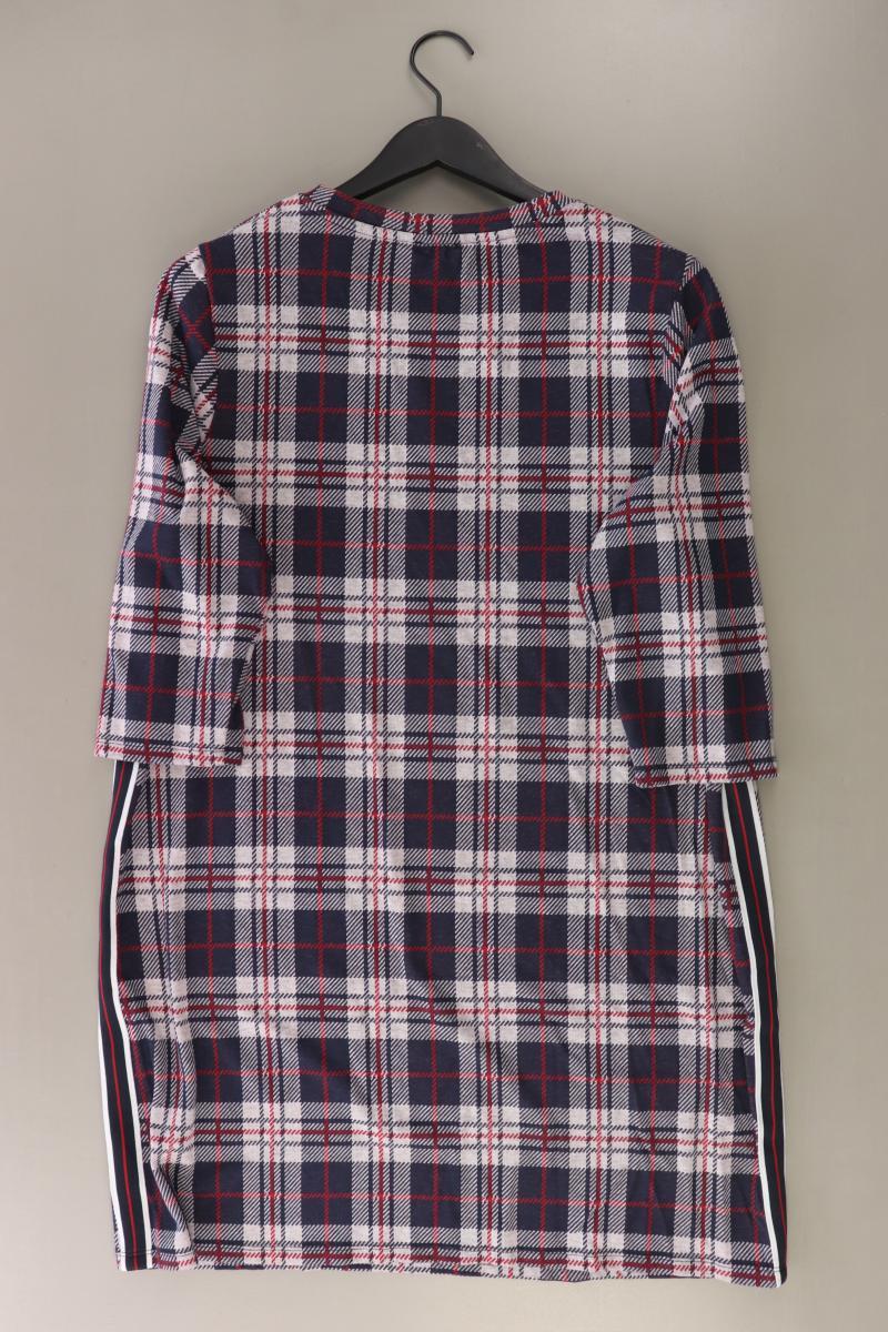 Adler Kleid Gr. 46/48 kariert 3/4 Ärmel mehrfarbig aus Polyester