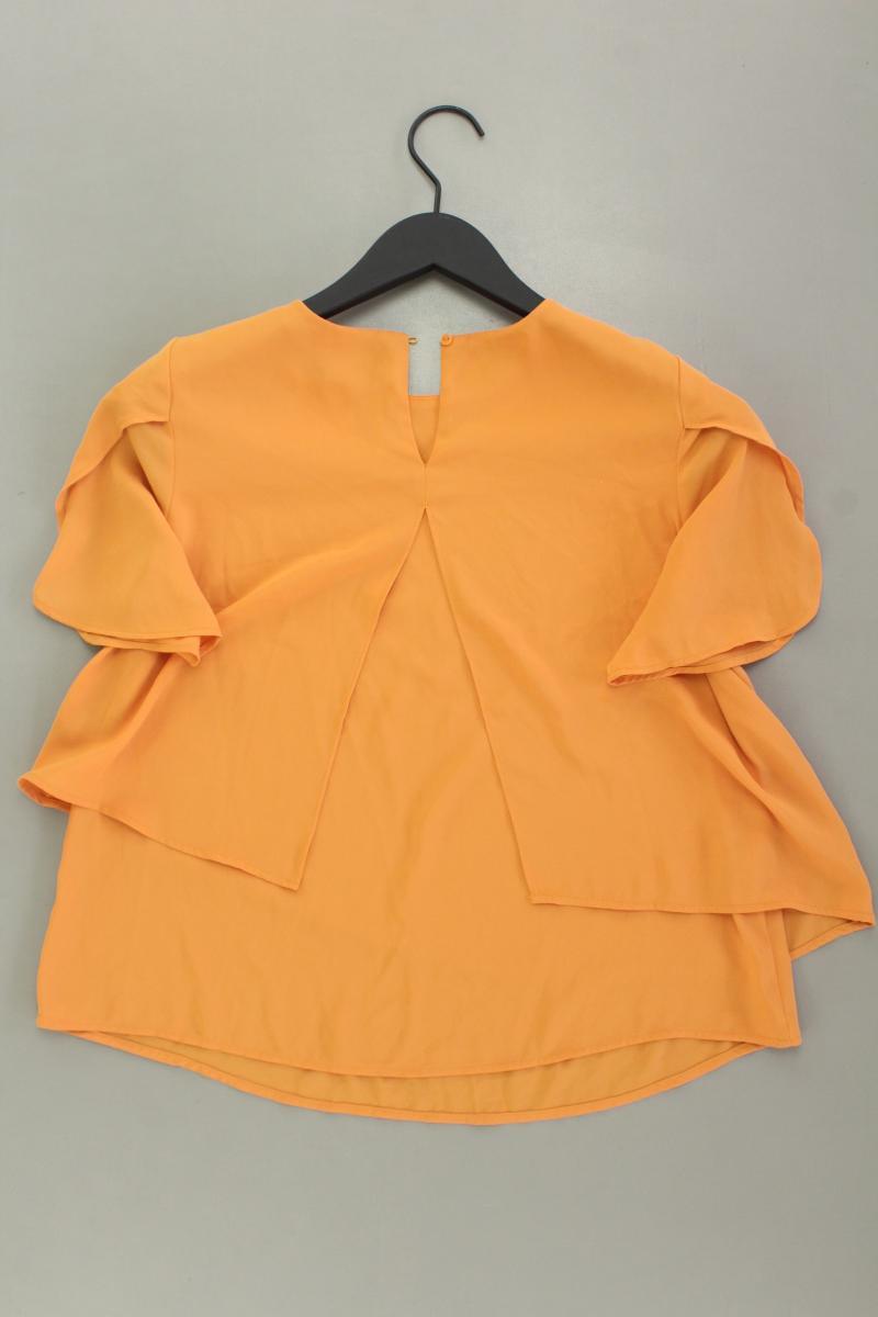 Mango Kurzarmbluse Gr. XS orange aus Polyester