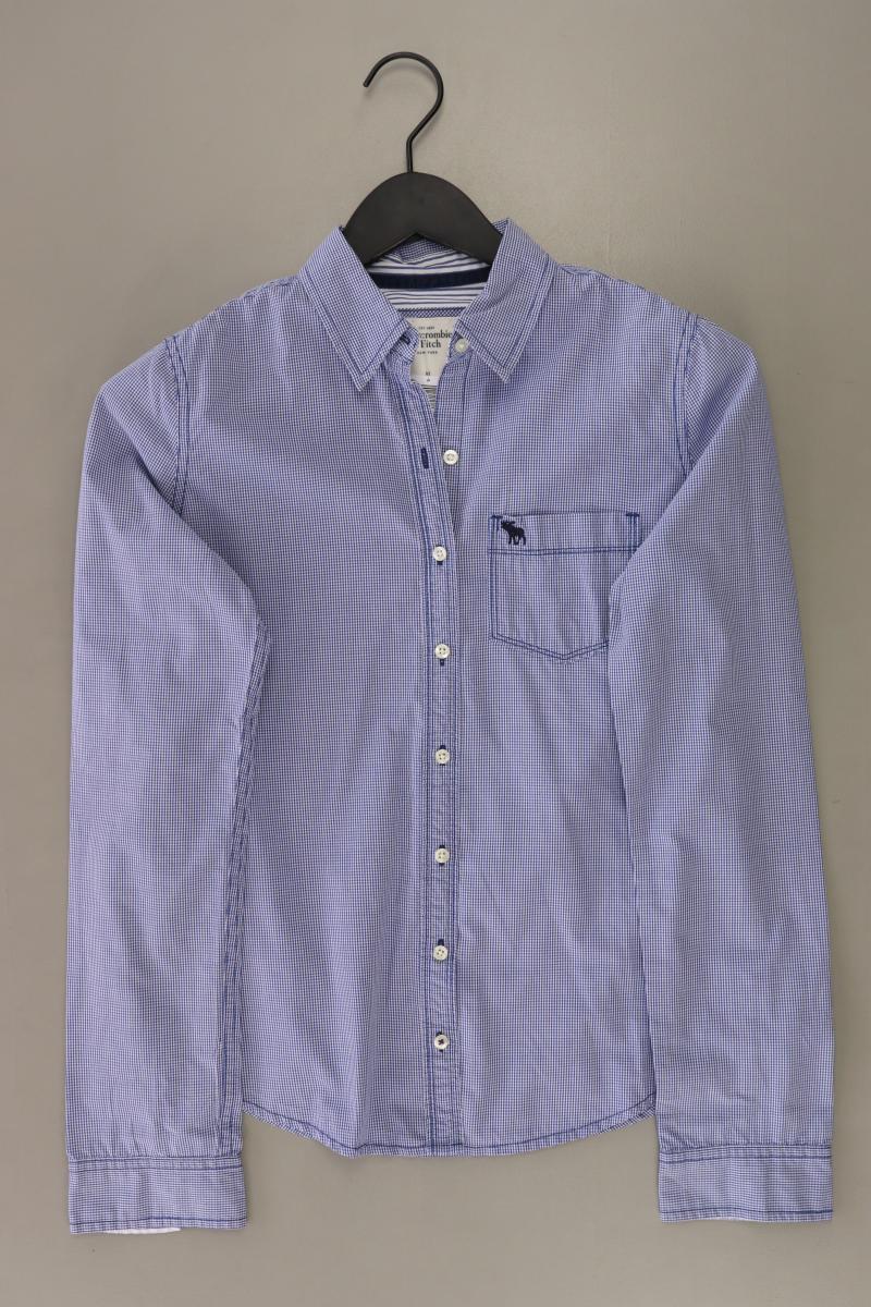 Abercrombie & Fitch Langarmbluse Gr. M blau aus Baumwolle
