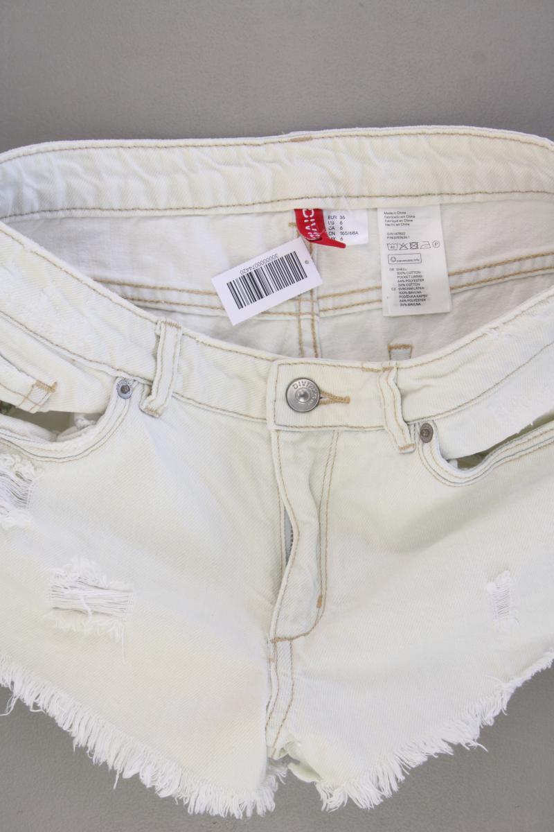 H&M Shorts Gr. 36 weiß aus Baumwolle