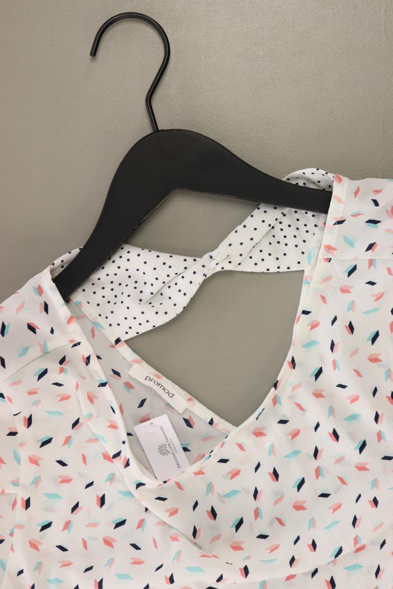 Promod Kurzarmbluse Gr. 40 weiß aus Polyester