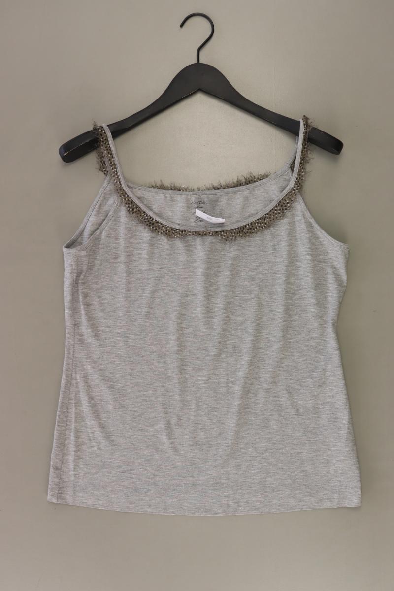 Marc Cain Spaghetti-Top Gr. 42 grau aus Viskose
