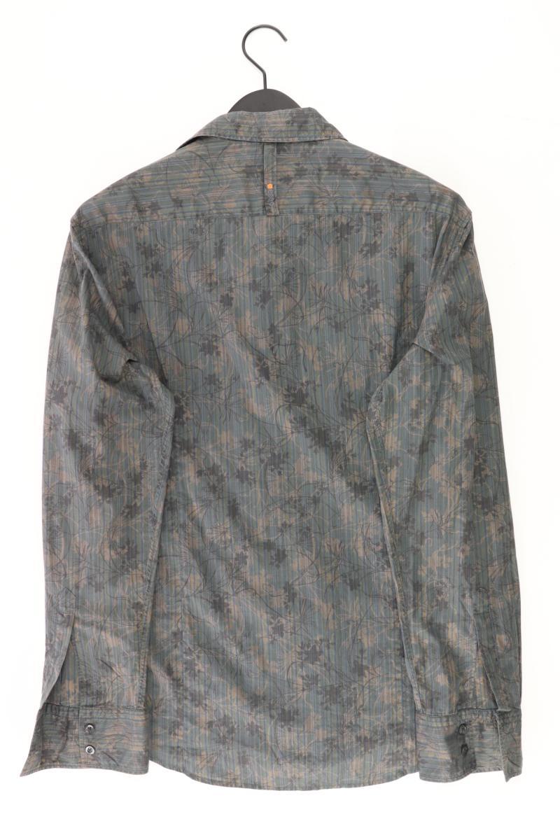 BOSS by Hugo Boss Langarmhemd für Herren Gr. L mit Blumenmuster olivgrün