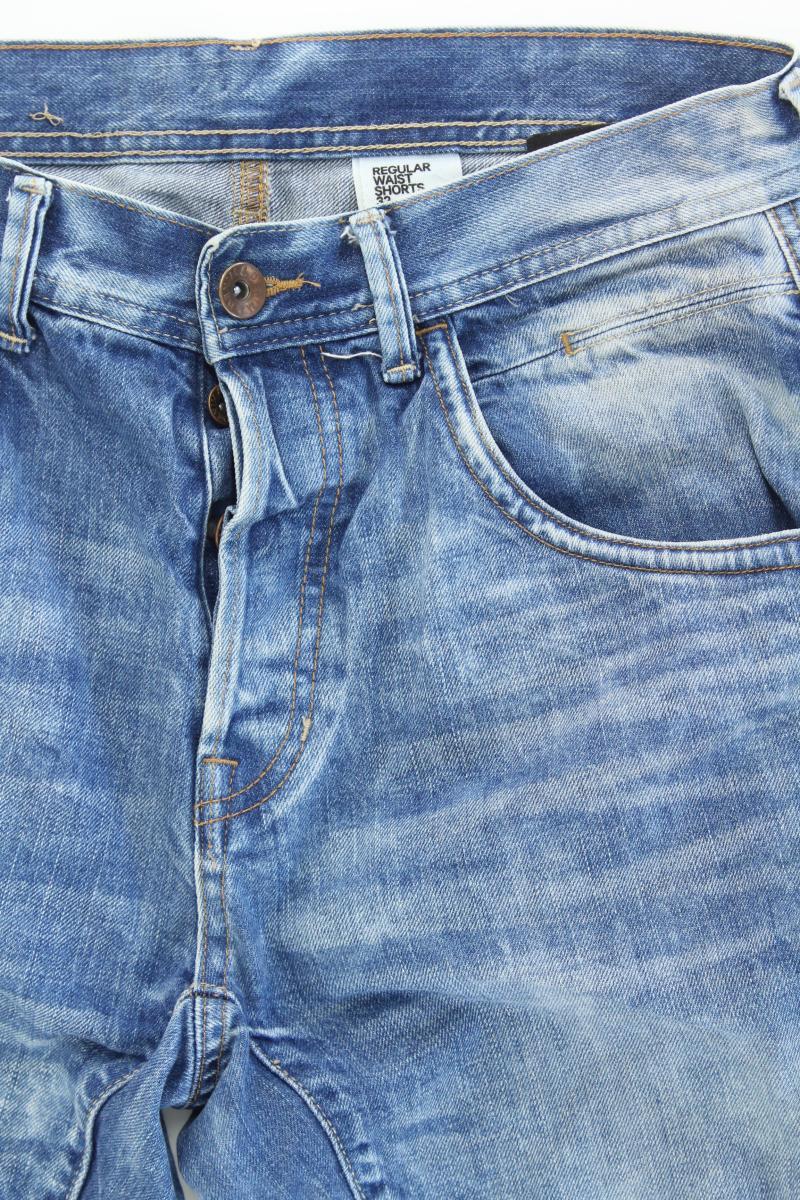 H&M Jeansshorts für Herren Gr. W32 blau aus Baumwolle